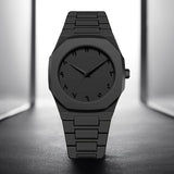 Full Black Aura Quartz Watch for Men – Lightweight Analog Wrist Watch | Stylish Watch for Boys in Pakistan