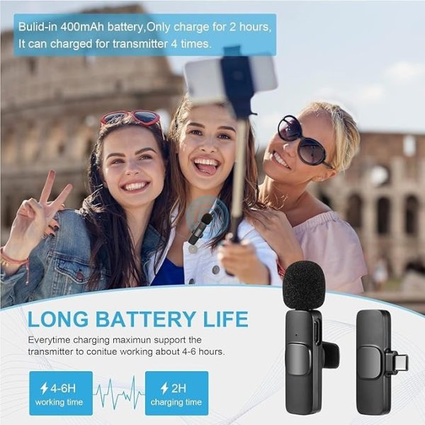 K9 Dual Wireless Lavalier Microphone | Plug & Play Mic for USB Type-C & iPhone | Clip-On Mic for YouTube, Vlogging & Interviews