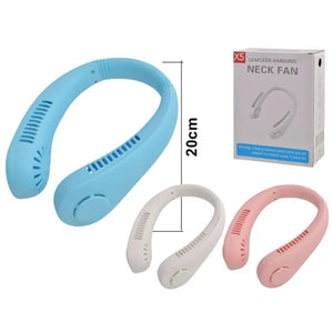 X5 Leafless Hanging Neck Fan – Portable USB Rechargeable Neck Fan with Adjustable Band (3 Speeds)